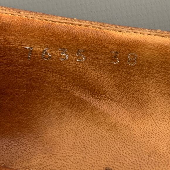 DRIES VAN NOTEN Size 7.5 Cream Gold Fabric Embroidered Leaves Wedge Flats - Picture 8 of 8